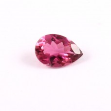 Pink tourmaline 5.7x9mm pear faceted cut 1 cts